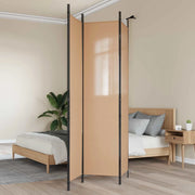Paravento a 3 pannelli Beige 150 x 220 cm Tessuto 42039211