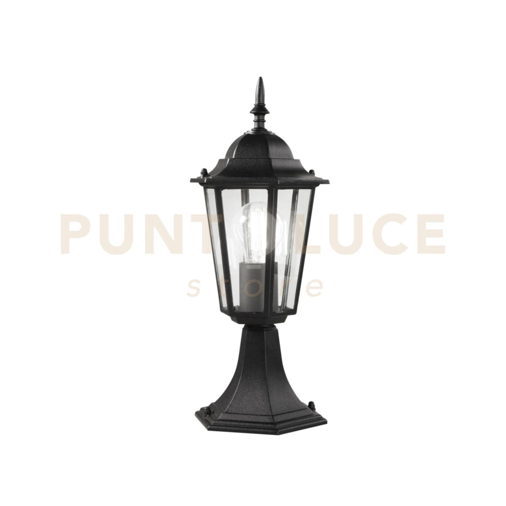 LUME MILANO NERO 1 LUCE ATTACCO E27 IP44 17X40,3CM ALLUMINIO E VETRO