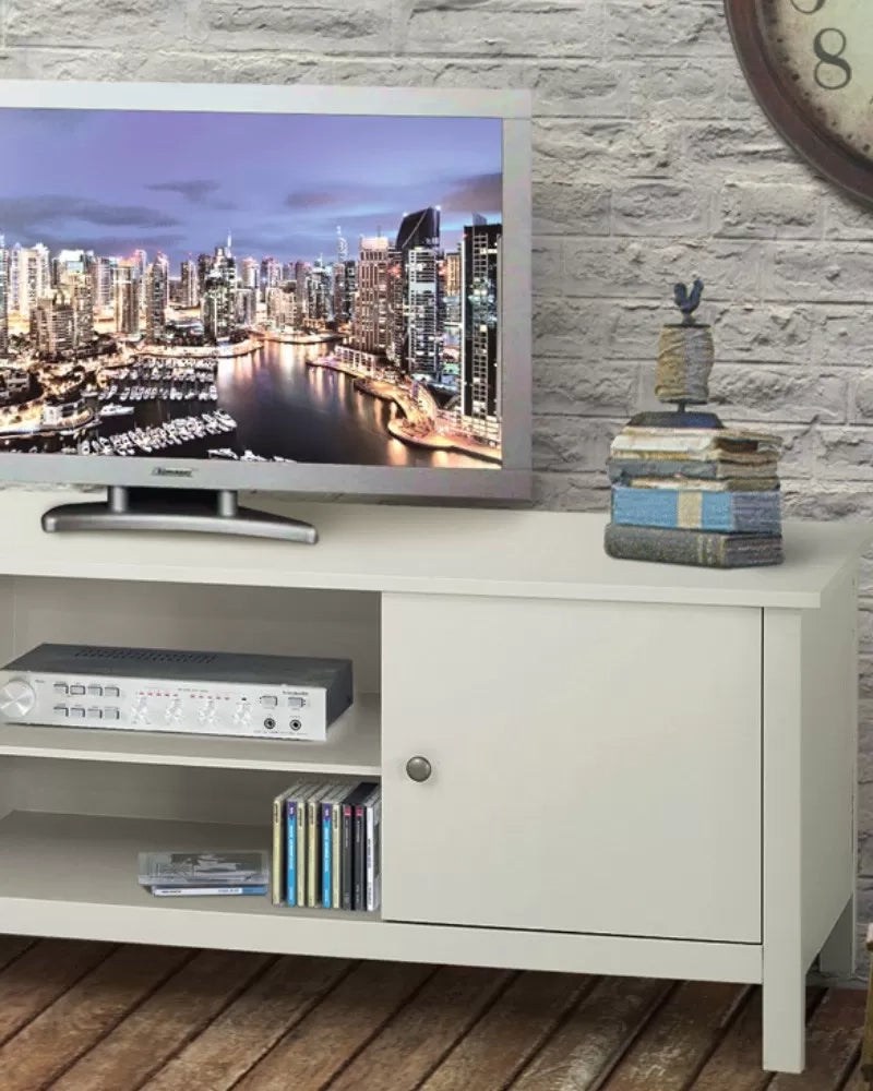 Porta tv 2 porte in legno laccato bianco l.165 p.48 h.56 (728) - Mobili 2G