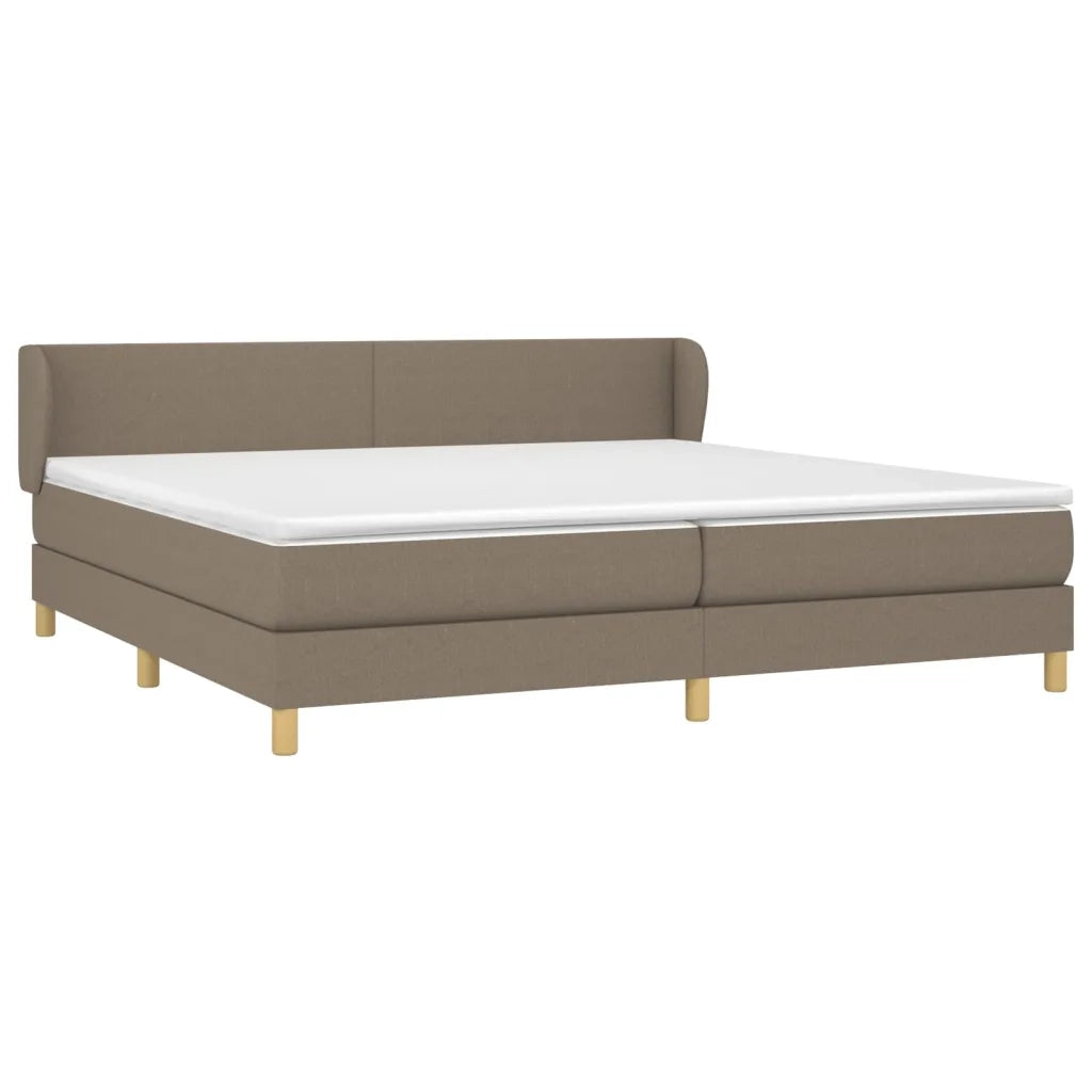 Giroletto a Molle con Materasso Tortora 200x200 cm in Tessuto 3126673