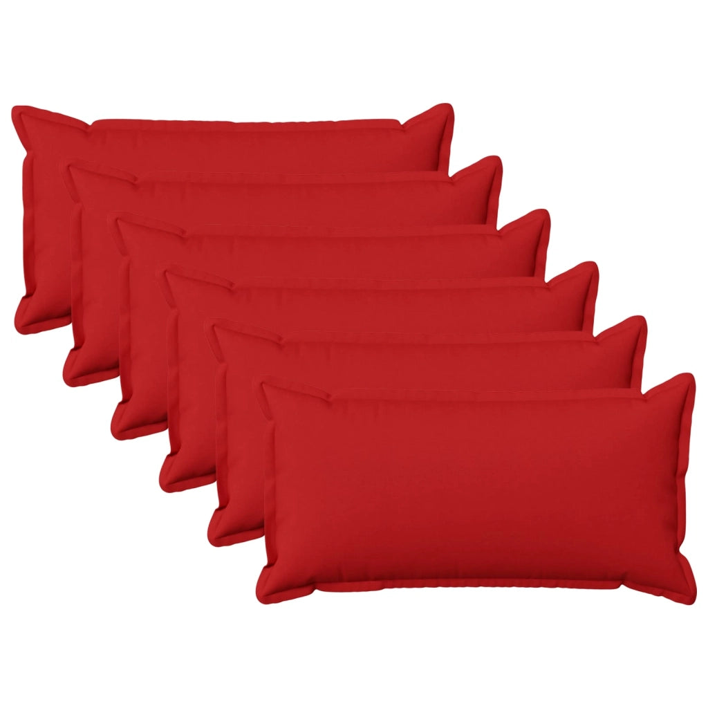Federa 6 pcs HOUTEN Rosso 40 x 70 cm Lino 917753