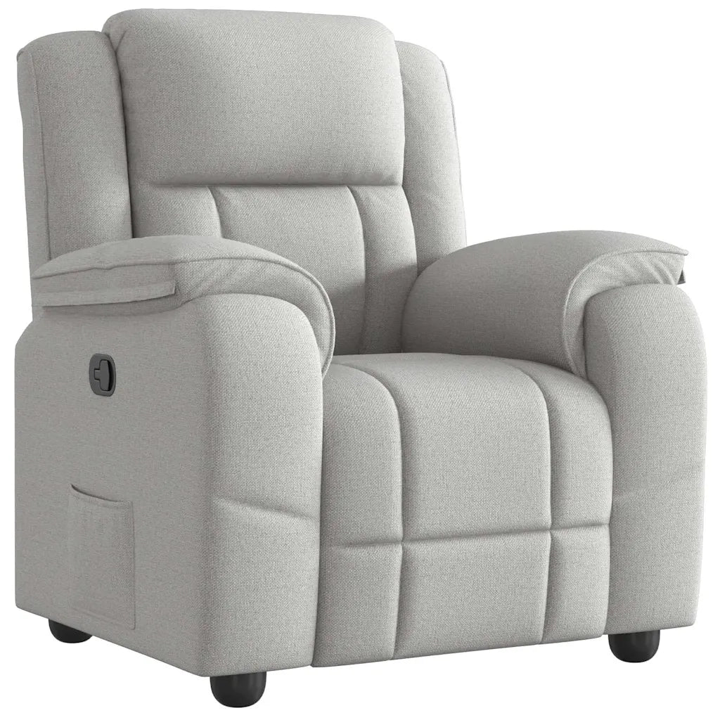 Divano Sedia-Poltrona Reclinabile in Tessuto Grigio Nuvola 983170