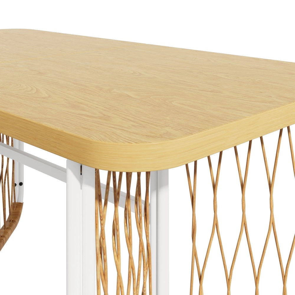 Set da esterno moderno - Zephmum- Sedute per pi¨´ persone, struttura in ferro, braccioli intrecciati, cuscini inclusi
