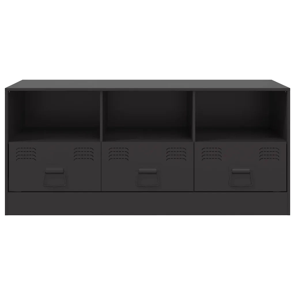 Mobile TV Nero 99x39x44 cm in Acciaio 841733