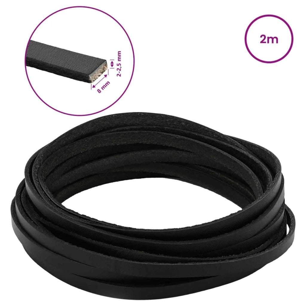 Cinturino in pelle Nero 200 x 0,8 cm Pelle 42034139