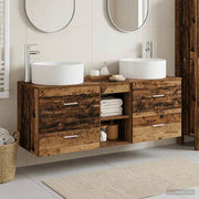 Set di mobili per il bagno 3 pz Legno antico 3405953