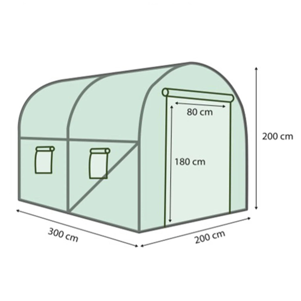 IDMarket - Serra tunnel di giardinario 6 m² bianco ZEBRA 2x3M