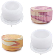 Kit di modellazione a forma di candela in silicone - 2 pezzi - riutilizzabile - pieghevole - flessibile - adatto per gesso/candele,epossido - forma per gesso