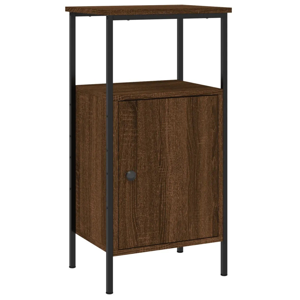 Comodini 2 pz Rovere Marrone 41x31x80 cm in Legno Multistrato 825932