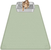 Mat per gatti - Dimensioni extra grandi - Colore verde - Silicone - 40 x 28 pollici