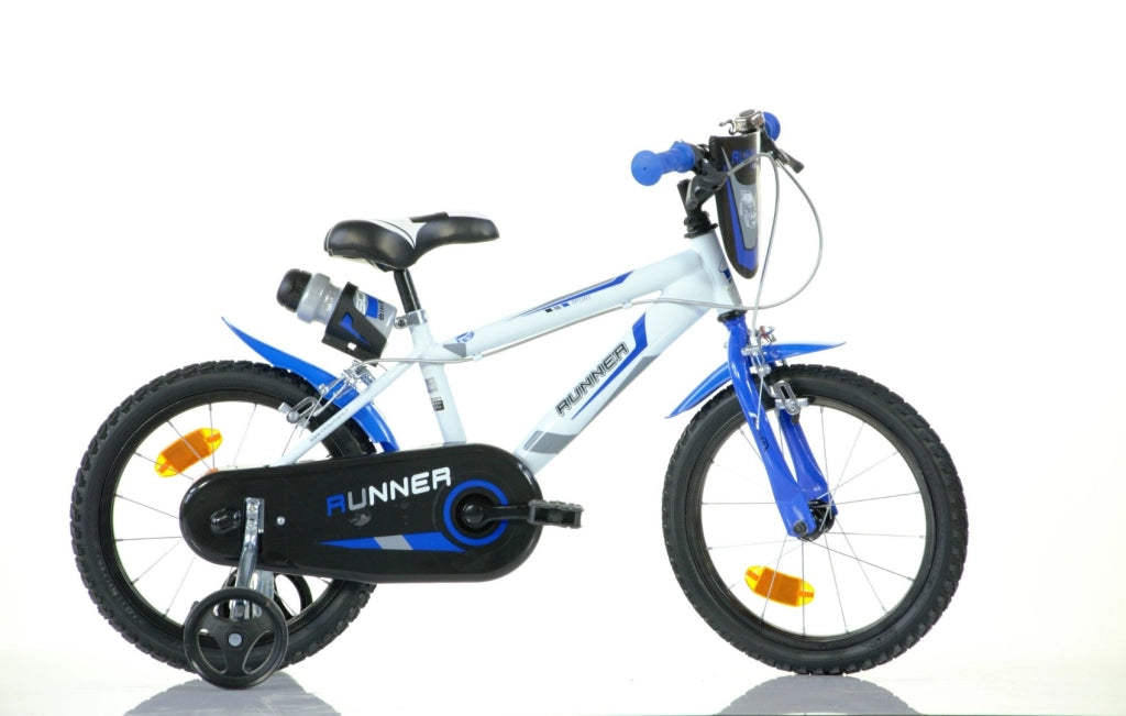 SCH RUNNER 16", bicicletta per bambini, adatta a bambini tra i 5 e i 7 anni, per altezza tra 105 e 135 cm, con campanell