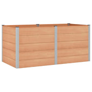 Letto rialzato da giardino Marrone 200 x 100 x 91 cm alluminio 42039007