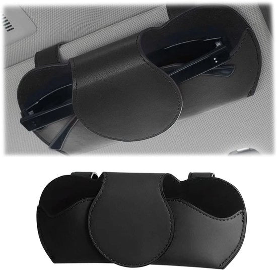 Cassaforte in legno per occhiali - Contenitore per occhiali - Sacchetto per occhiali - Accessori per l'auto e accessori interni - Protezione e conservazione - Nero