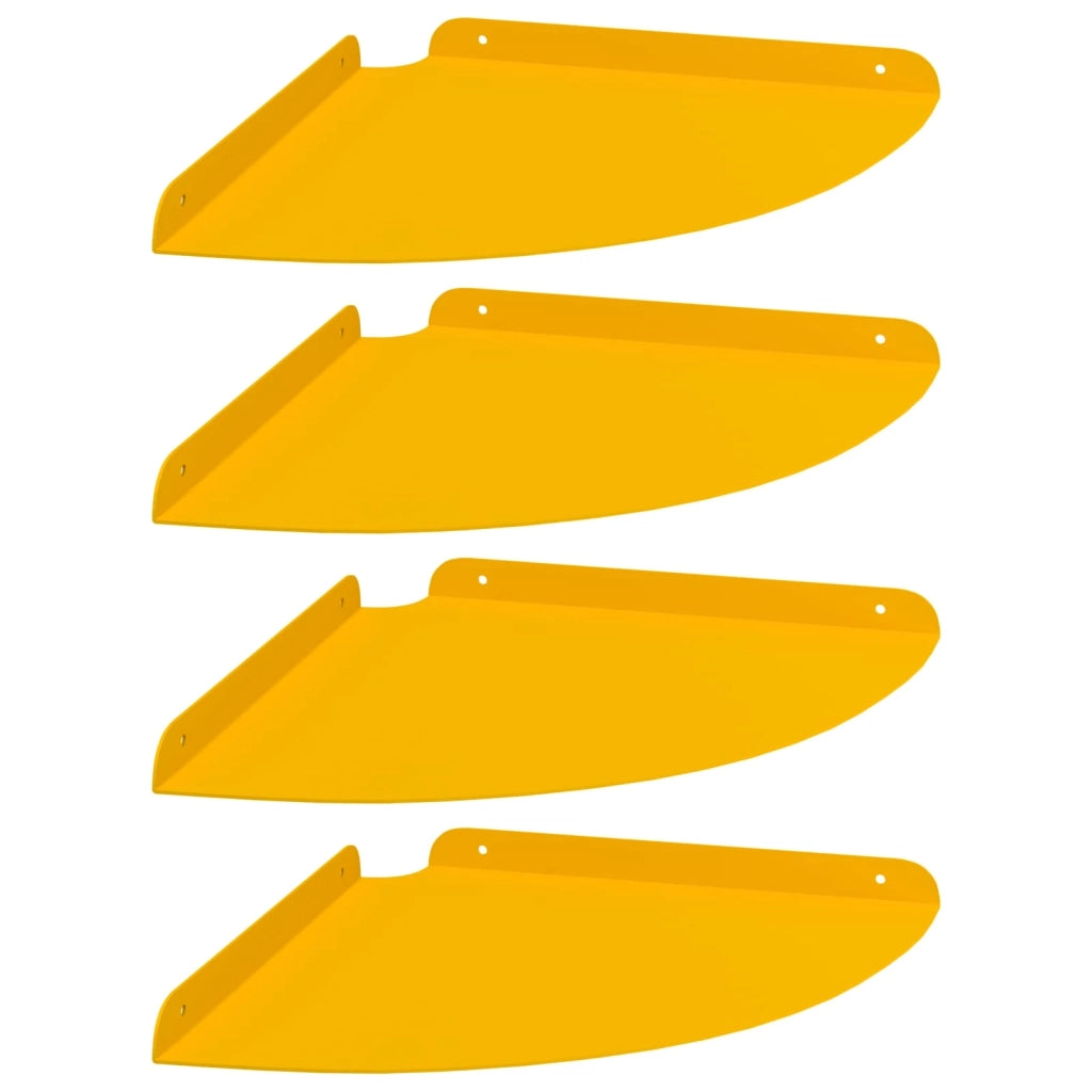Mensola sospesa 4 pcs Giallo senape 30 x 30 x 2 cm 8004117