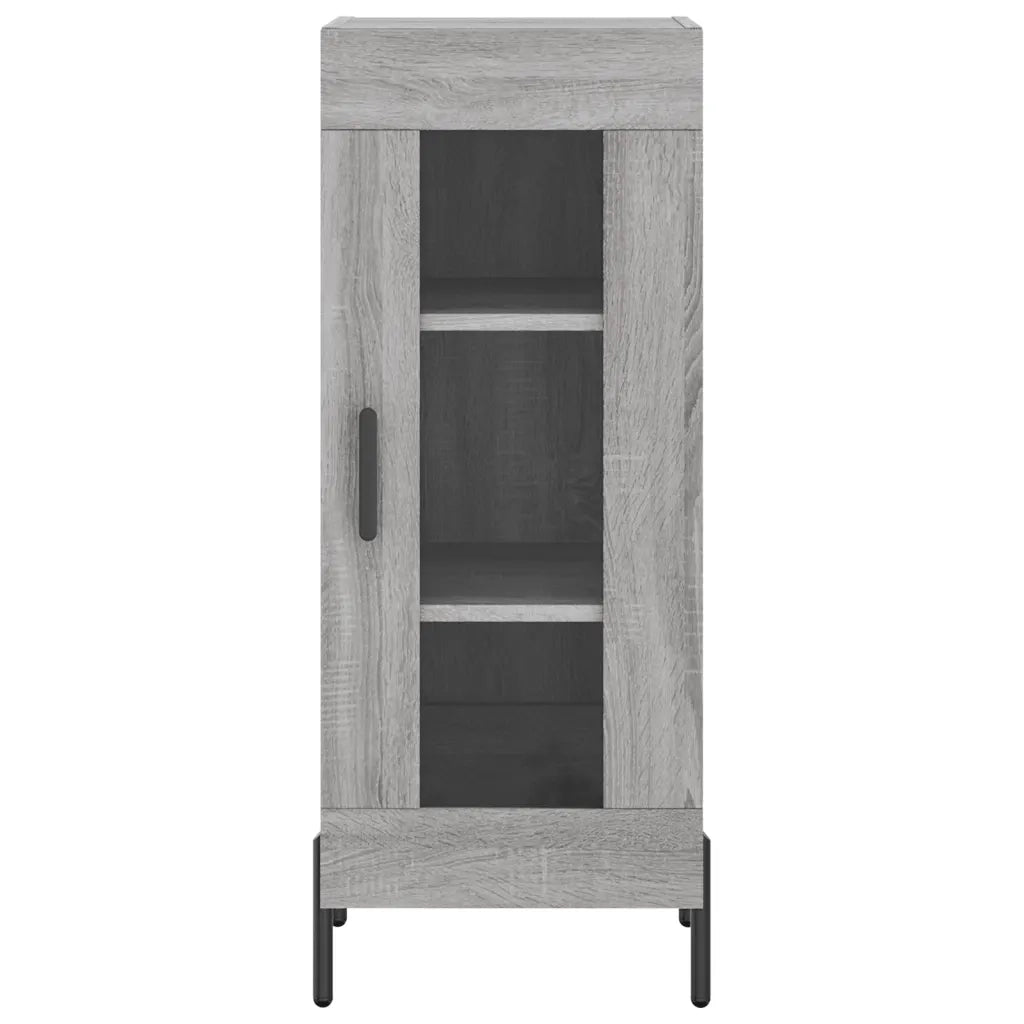 Credenza-Buffet-Armadio da cucina Grigio Sonoma 34,5x34x180 cm in Legno Multistrato 236598