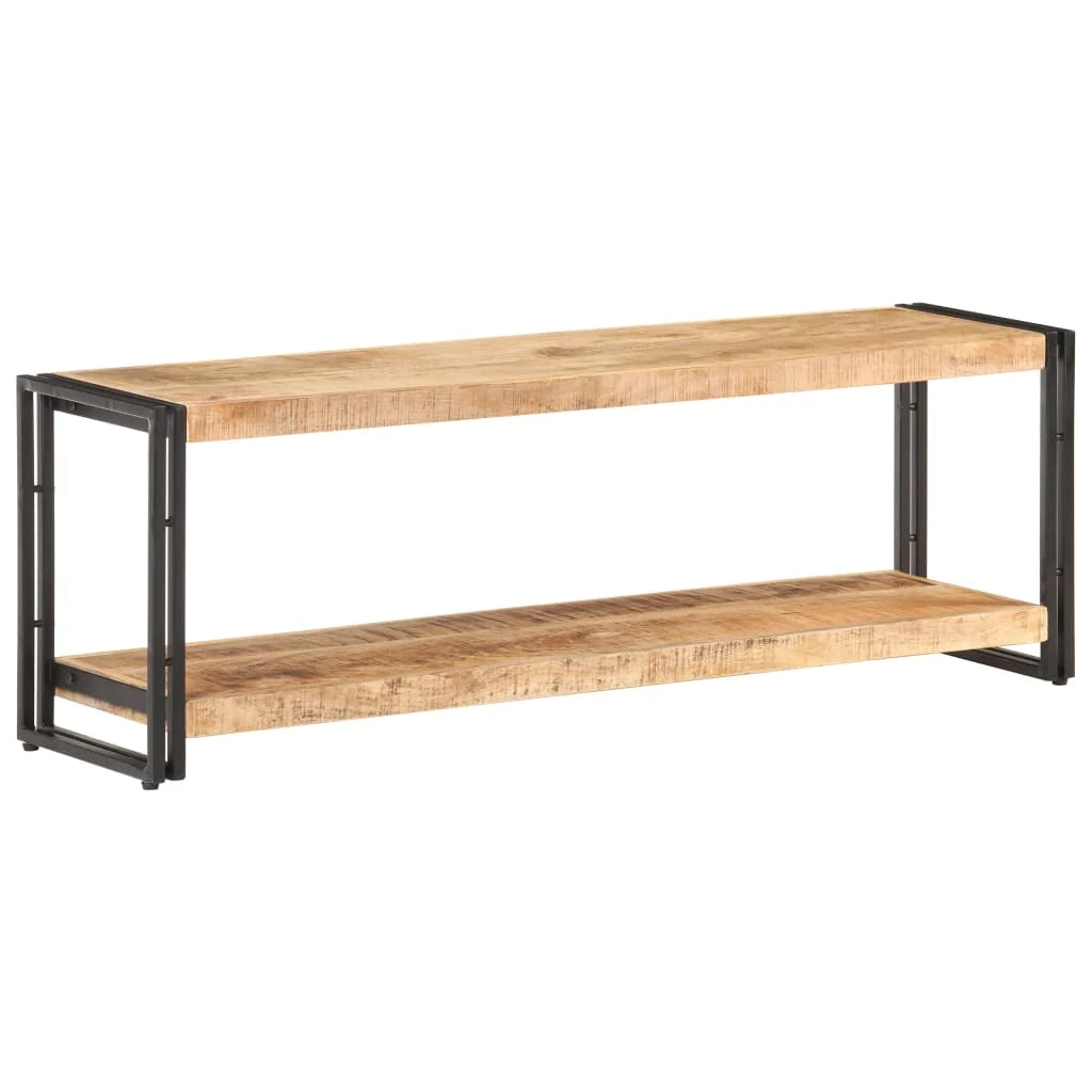 Mobile TV multimediale scaffale TV credenza mobile TV sala da pranzo soggiorno camera da letto 120 x 30 x 40 cm legno di mango marrone grezzo 02_0025816