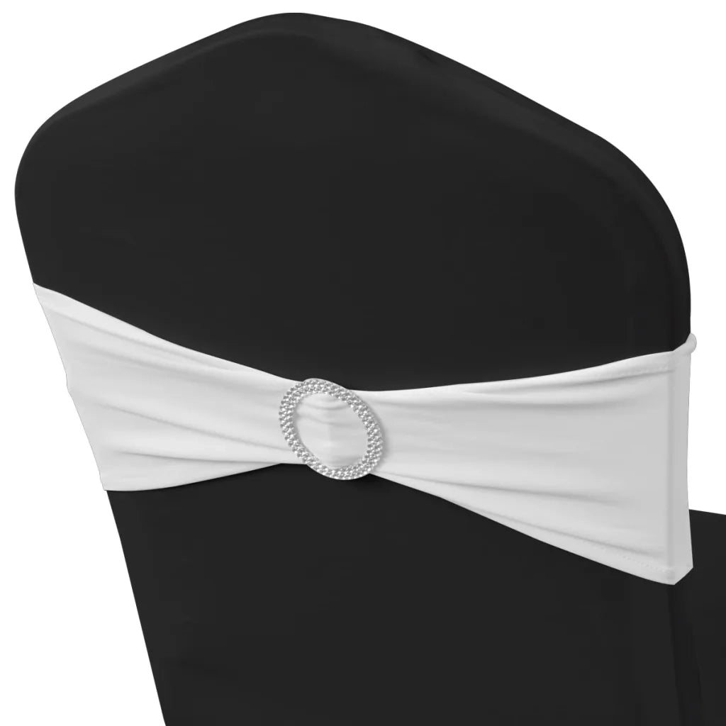Fascia Elasticizzata Bianca Decorativa Sedia con Fibbia Diamante 25 pz cod mxl 54741