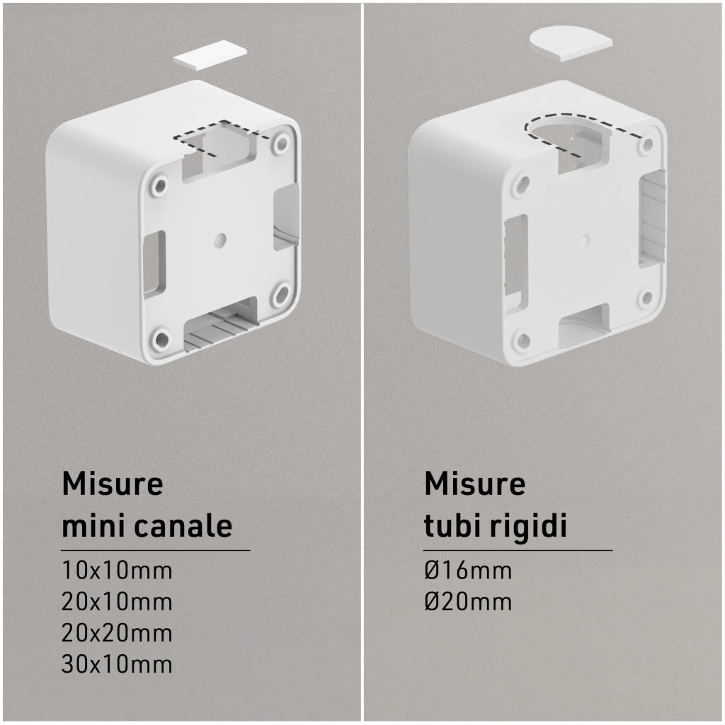 CONTENITORE 'FIXA' doppio deviatore 10A - col.bianco - ELECTRALINE