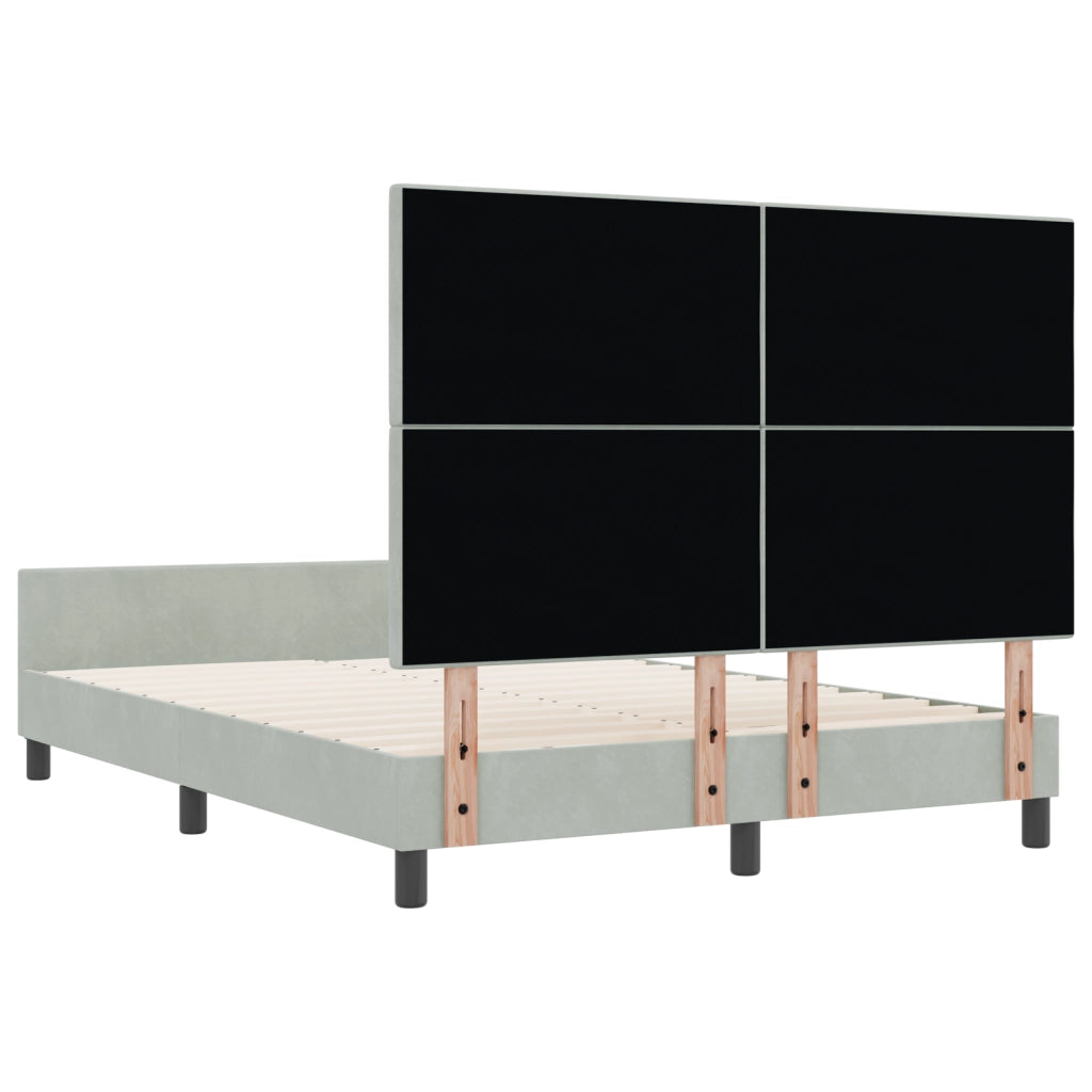 Struttura Letto  Grigio Chiaro 160x200 cm Velluto