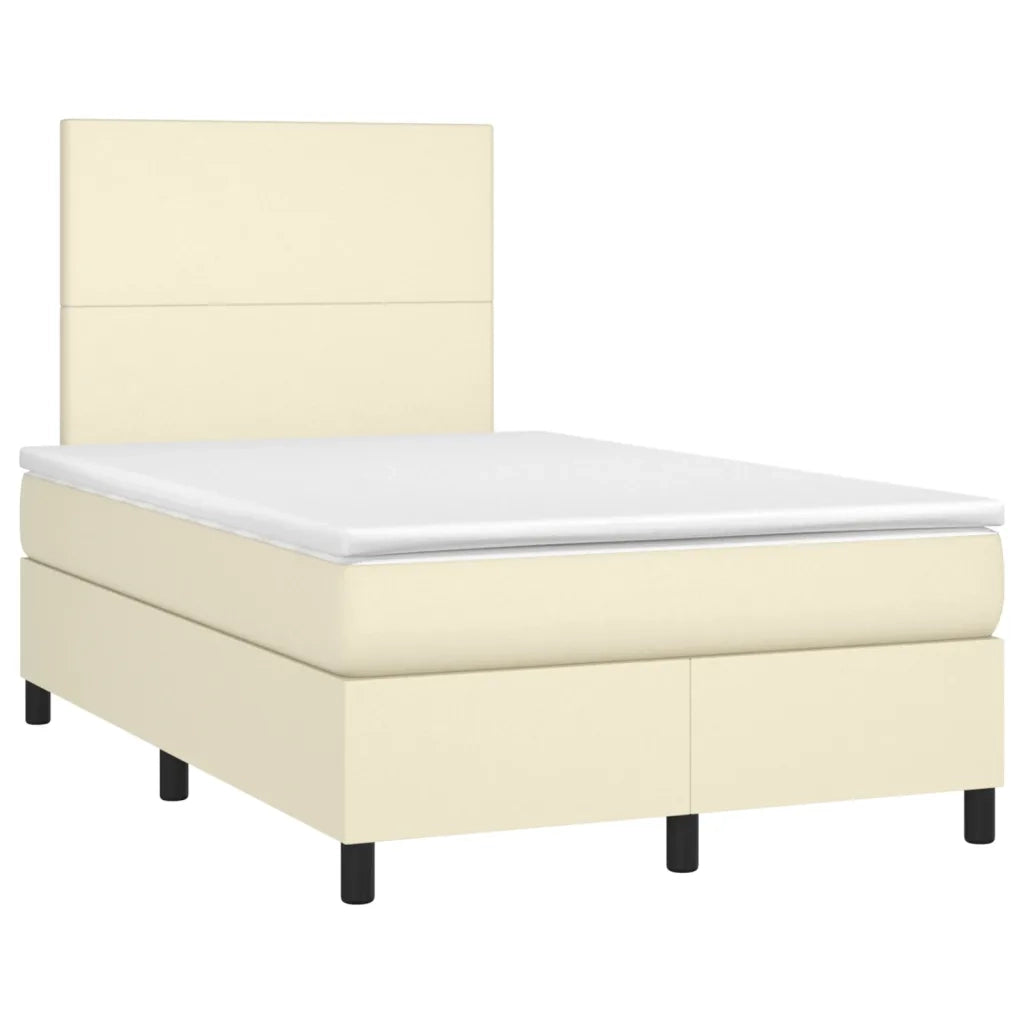Giroletto a Molle con Materasso Crema 120x200 cm in Similpelle 3142715