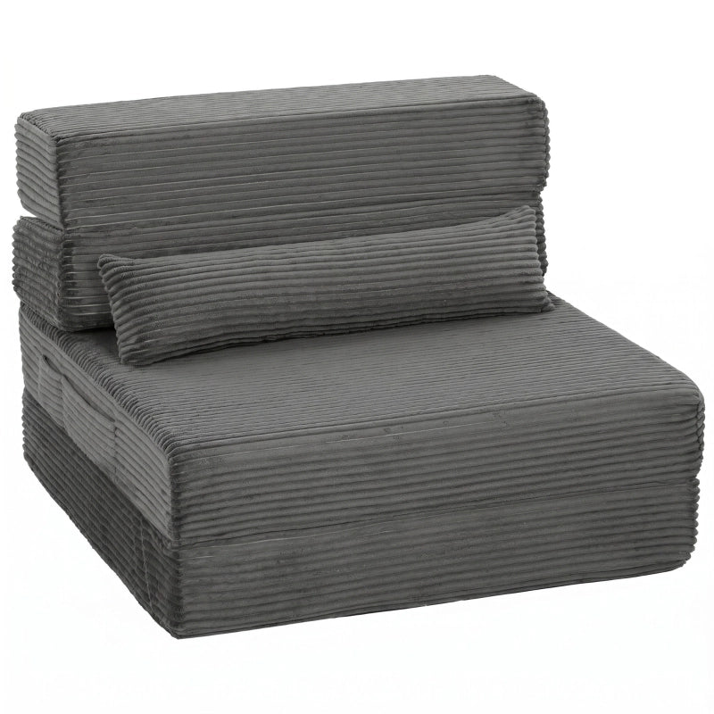 POLTRONA PIEGHEVOLE CONVERTIBILE 70x200 cm Grigio scuro in plastica