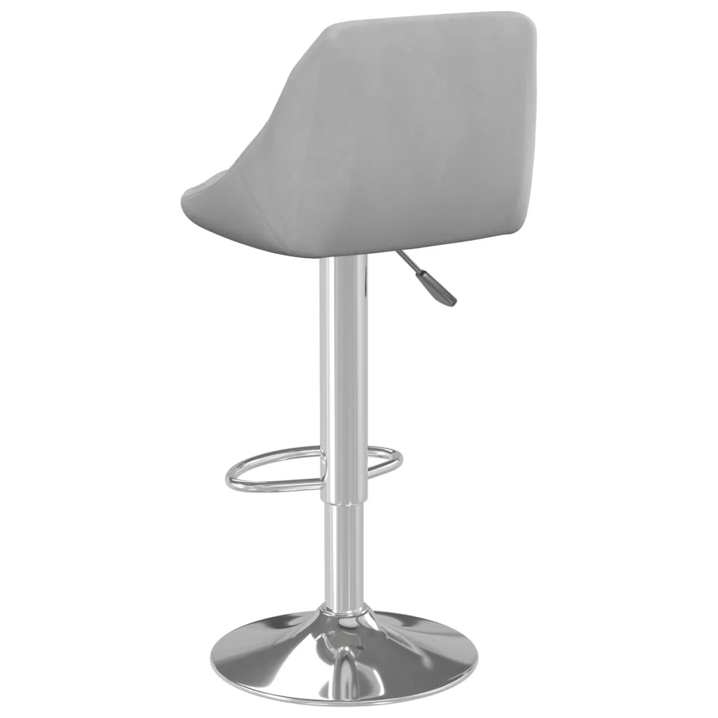 Sgabello da Bar Grigio Chiaro in Velluto cod mxl 63045