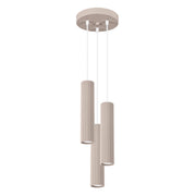 Lampada sospesa rotonda Ø20 taupe 3xGU10 Gravio Pure Lume