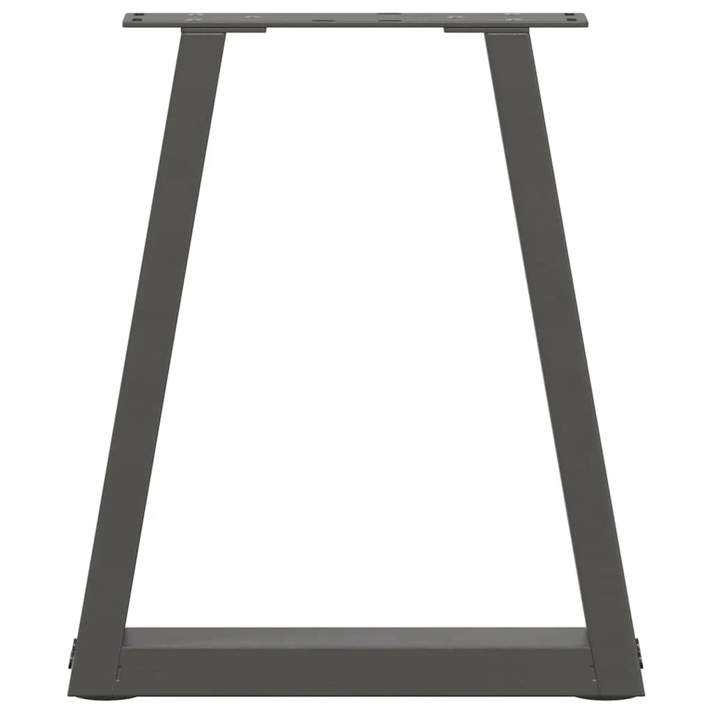 Set di 2 gambe regolabili per tavolino da caffè a forma di V 38 x 42-43,3 cm design moderno acciaio antracite 02_0056841