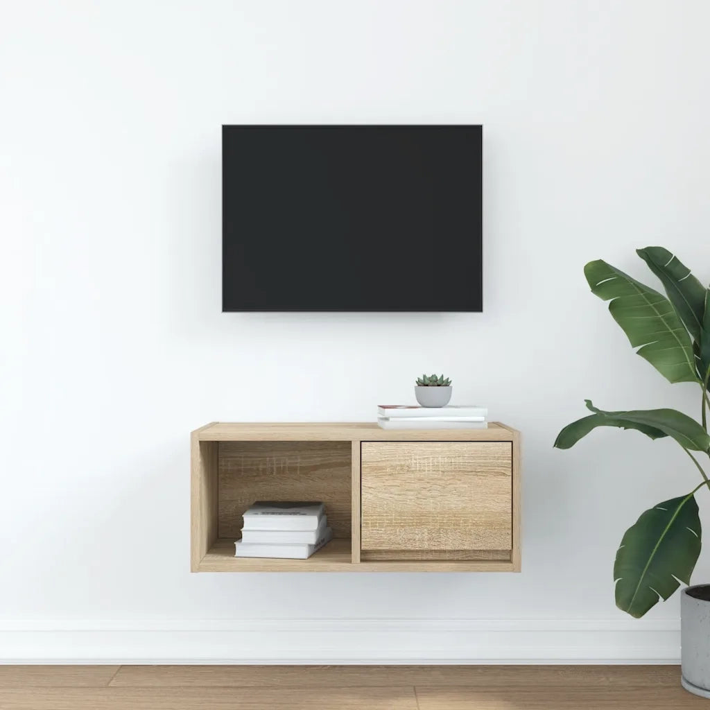 Mobile Porta TV Rovere Sonoma 60x31x25,5 cm Legno Multistrato