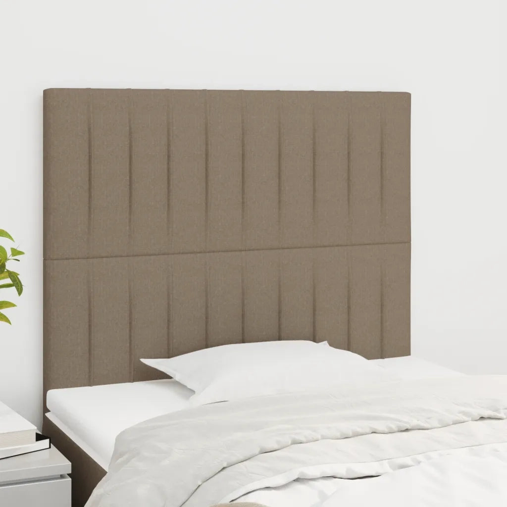 Testiera per letto tortora 100x5x118/128 cm in tessuto 3116564