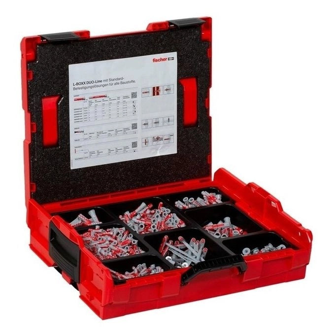 Fischer 558626 L-BOXX Set di Tasselli 833 pz Diametri 6 8 10 mm Lunghezze 30 40 50 65 80 mm colore Rotondo