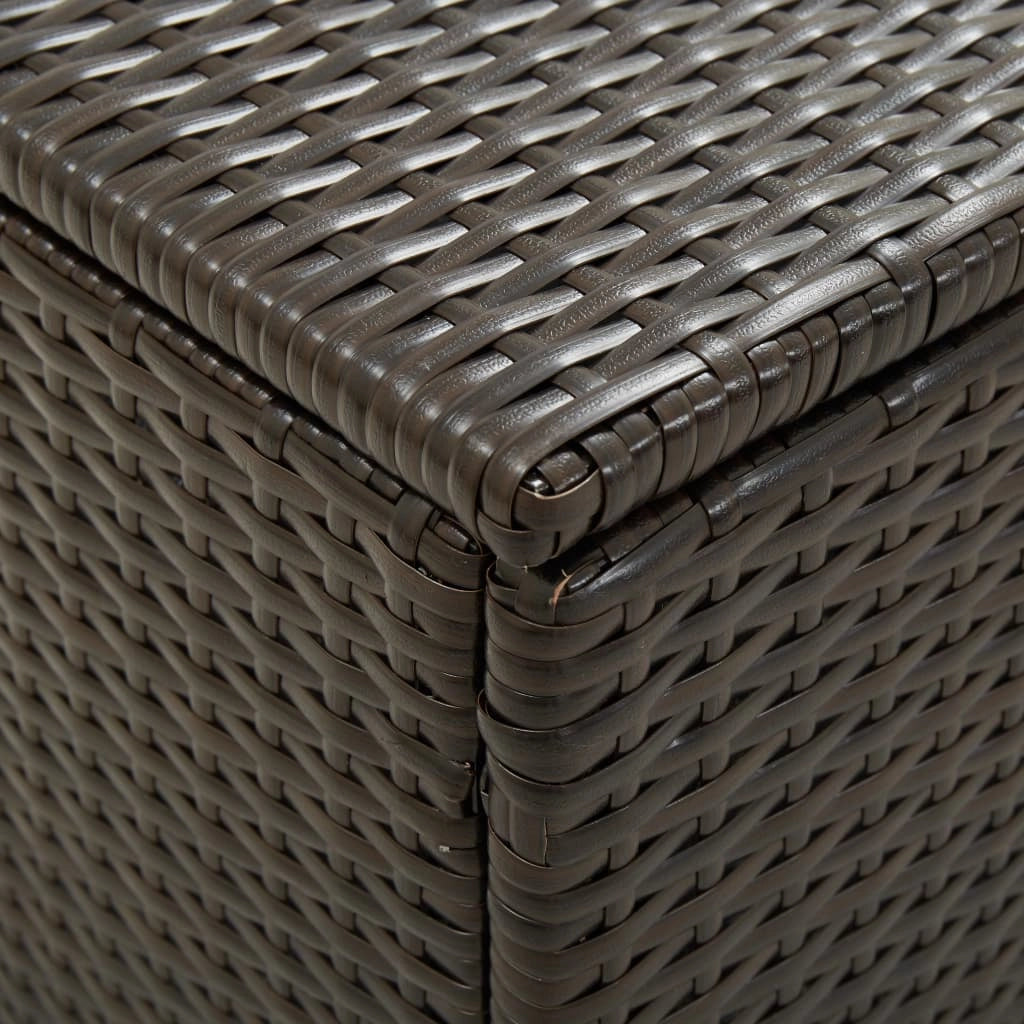 Contenitore da giardino/box in resina intrecciata 200 x 50 x 60 cm marrone 02_0013123