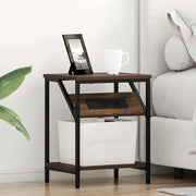 vidaXL Mobiletti da Notte 2 pcs Rovere marrone 38 x 30 x 48 cm