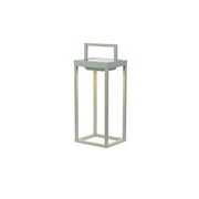 Zafferano - Lanterna Home solar 2 a led 37,3cm - Lampada da parete e da tavolo 2W con batteria e sensore crepuscolare - Verde Salvia
