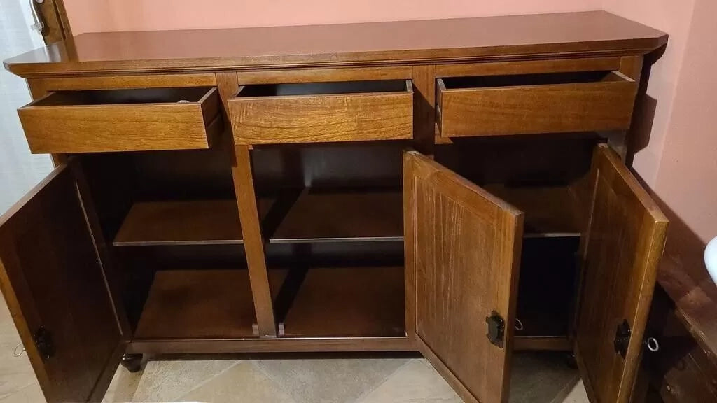 Madia credenza napoletana in legno 3 ante elite 150x43x98 - Mobili 2G