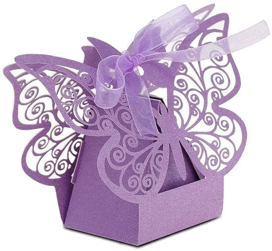 Decoro per Festa - Dozzina di Confetti a Laser - Dimensioni 6 x 6 x 5,5 cm - 50 Pezzi - Adatto per Matrimoni e Compleanni