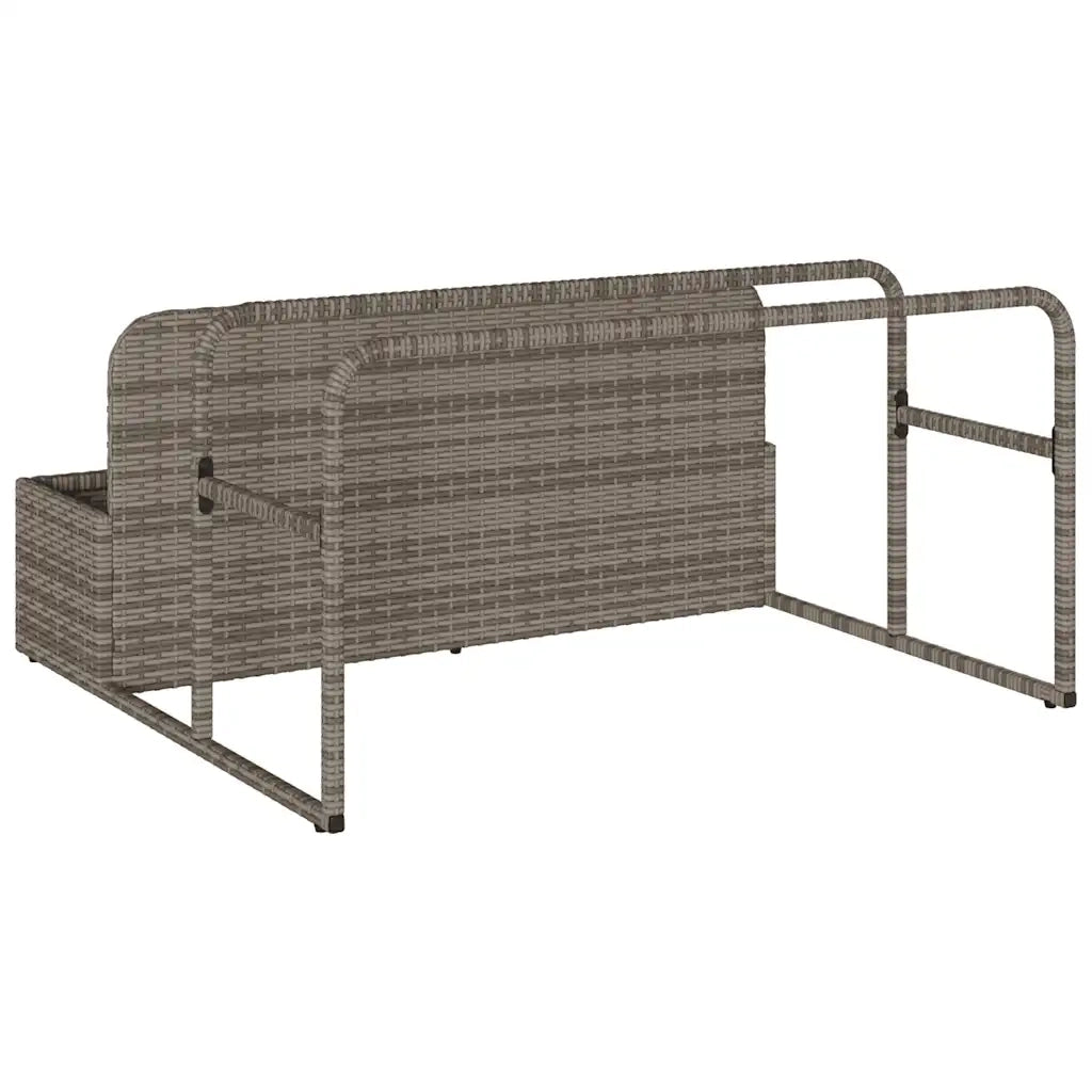 vidaXL Galleggiante a Bordo Piscina Grigio 110x100x57 cm in Polyrattan