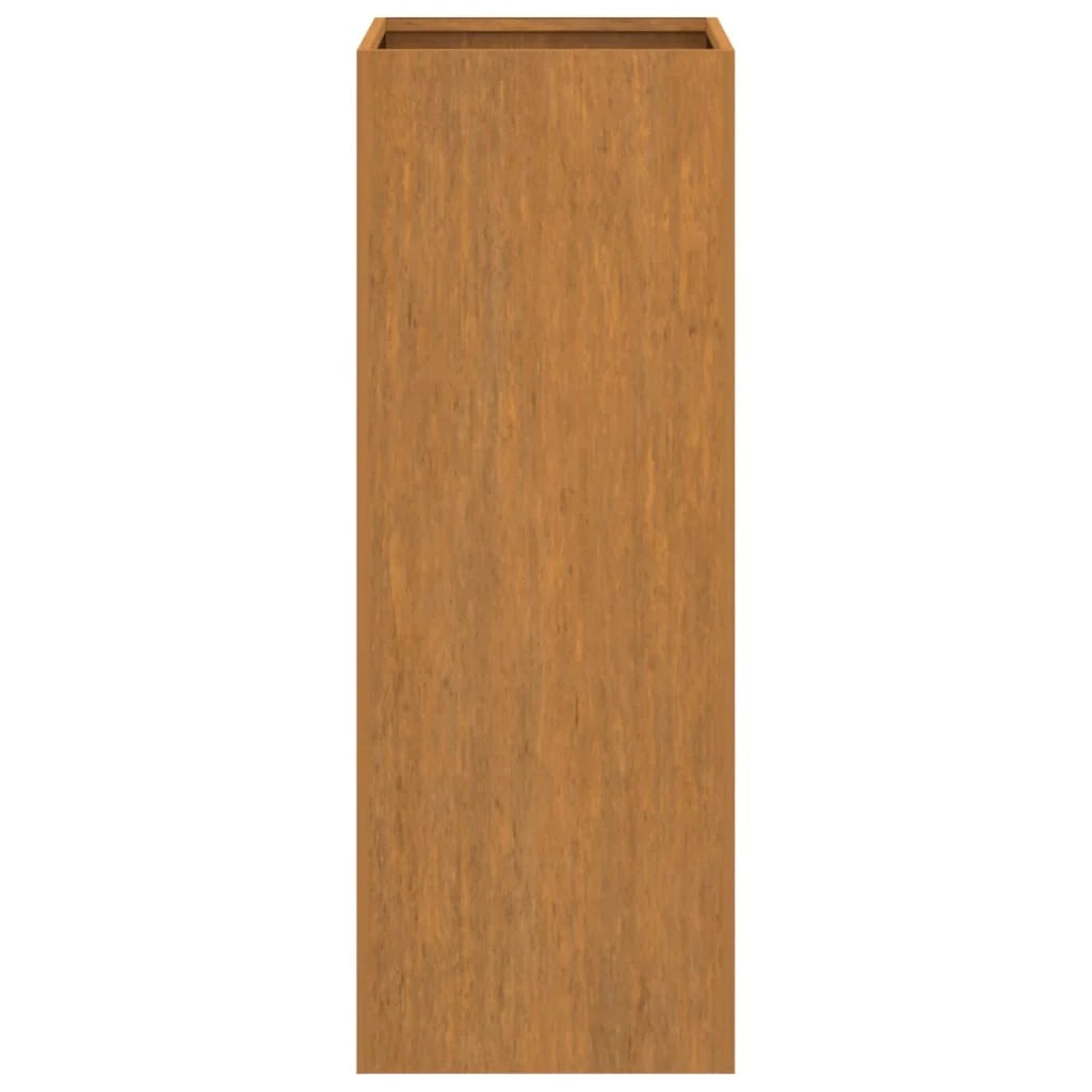 Fioriera rialzata per piante e fiori terrazza giardino 32 x 29 x 75 cm acciaio corten marrone 02_0037504