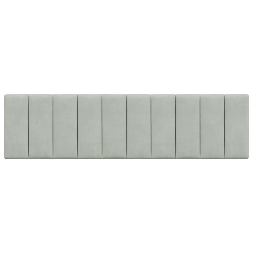 Cuscino Testiera Hanko Grigio Chiaro 180 cm in Velluto CFW7511096