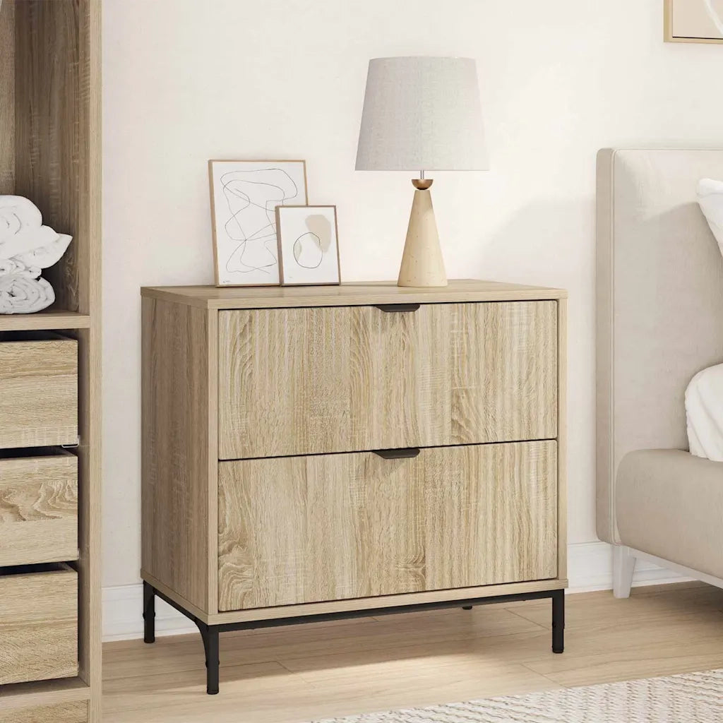 Comodino-Tavolino da notte rovere sonoma 63.5 x 36 x 61 cm Legno multistrato