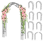 Arco da giardino in metallo per piante rampicanti 150 x 39 x 250 cm resistente e stabile stile moderno metallo nero 20_0020009