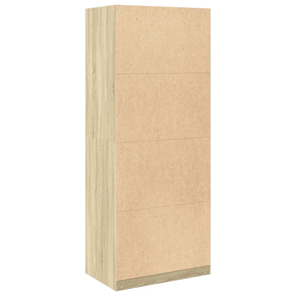 vidaXL Armadio Rovere Sonoma 80x50x200 cm in Legno Multistrato
