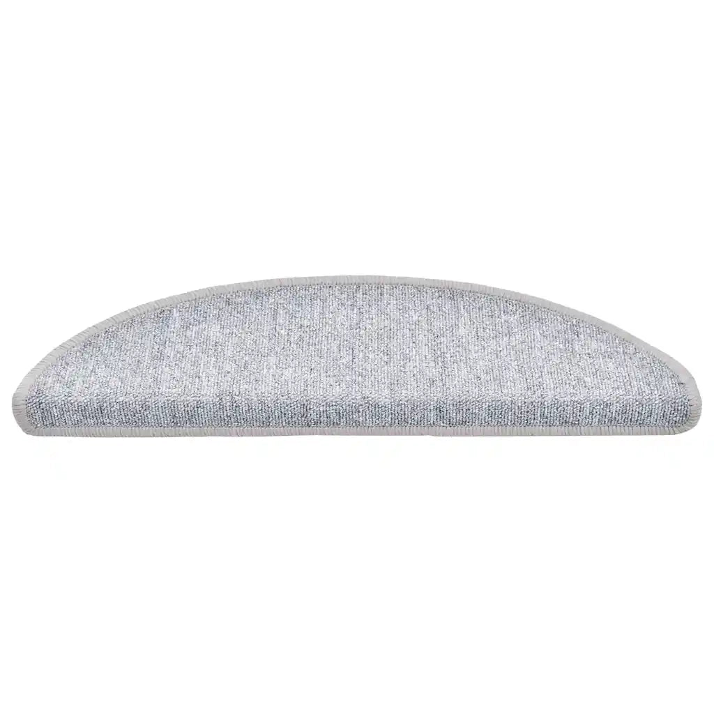 Tappetini per scale 30 pz 56x17x3 cm Grigio chiaro Semicircolari