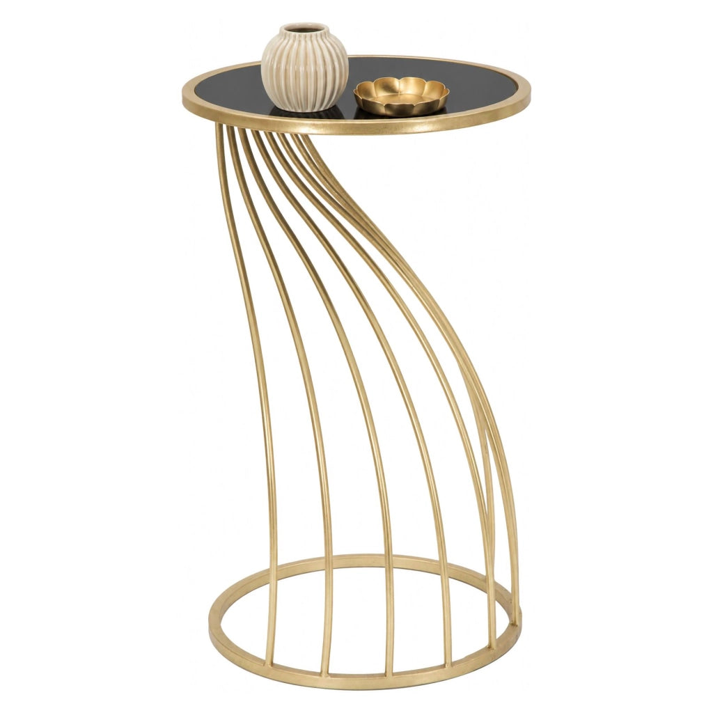 Broome, Tavolino da Salotto Portatelefono, 35x35x60h cm oro
