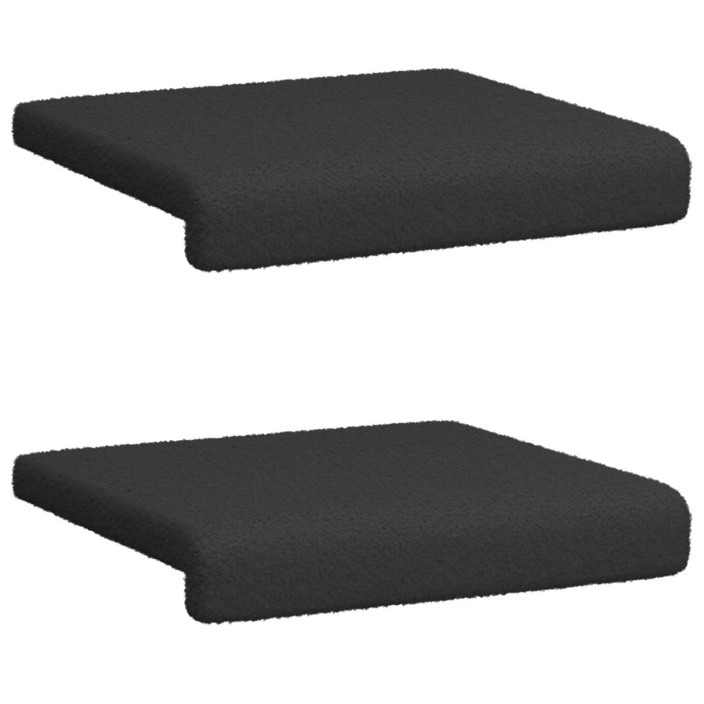 Cuscino per panchina 2 pcs Tessuto Sherpa Nero Profondità 35 cm 42043076