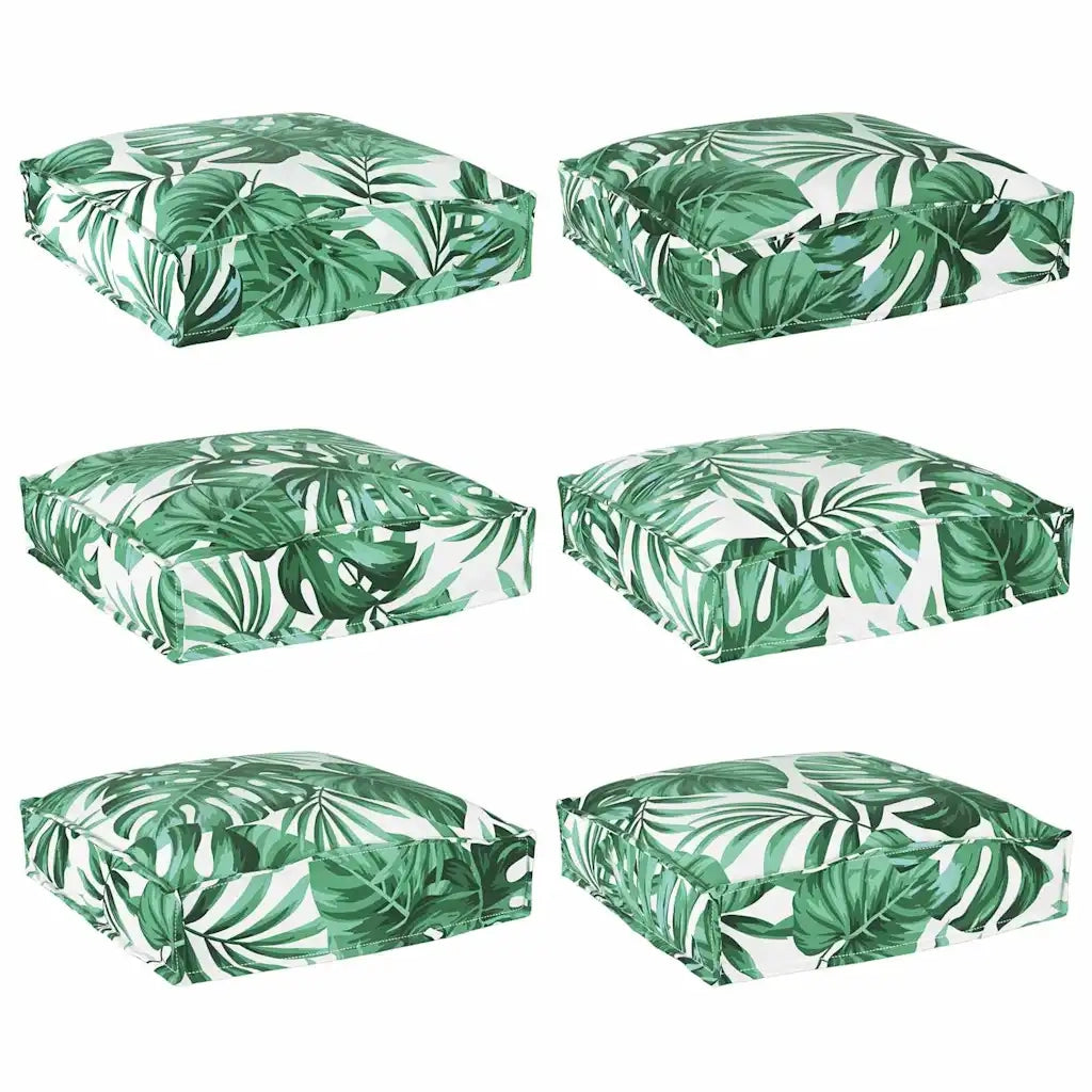 Cuscino 6 pcs Motivo Foglia 40 x 40 x 8 cm Tessuto Oxford 42001606