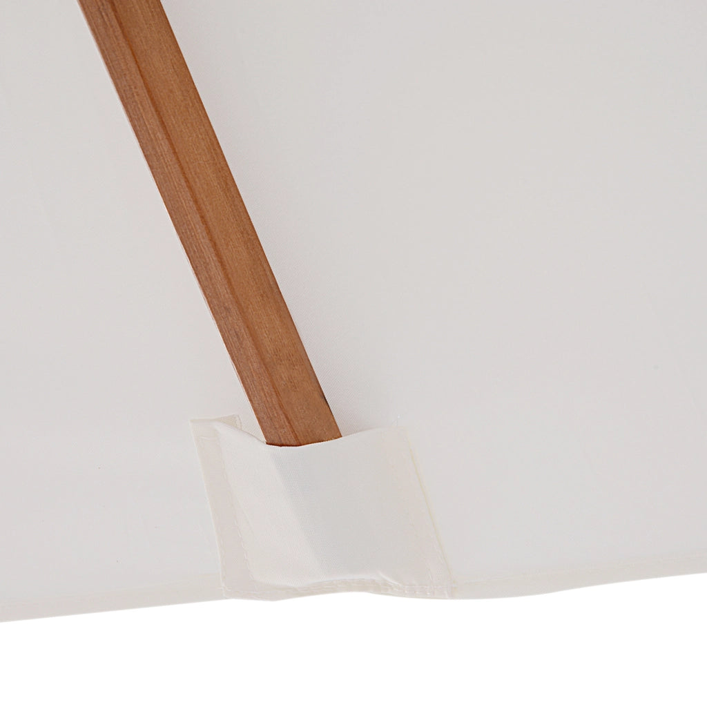 Parasole 200 x 150 x 235 cm Ombrello da giardino pieghevole rettangolare regolabile 3 livelli Ombrello da spiaggia Repellente all'acqua e resistente ai raggi UV per balcone Balcone Patio Giardino Bianco crema