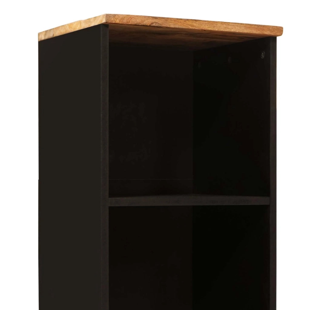 Mobiletto da bagno moderno in legno di mango pratico contenitore 38 x 33 x 160 cm stile contemporaneo legno marrone 02_0057820