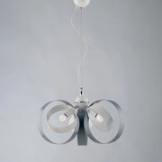 Lampadario a sospensione in ferro tre luci Bianco Grigio 44x h26 cm