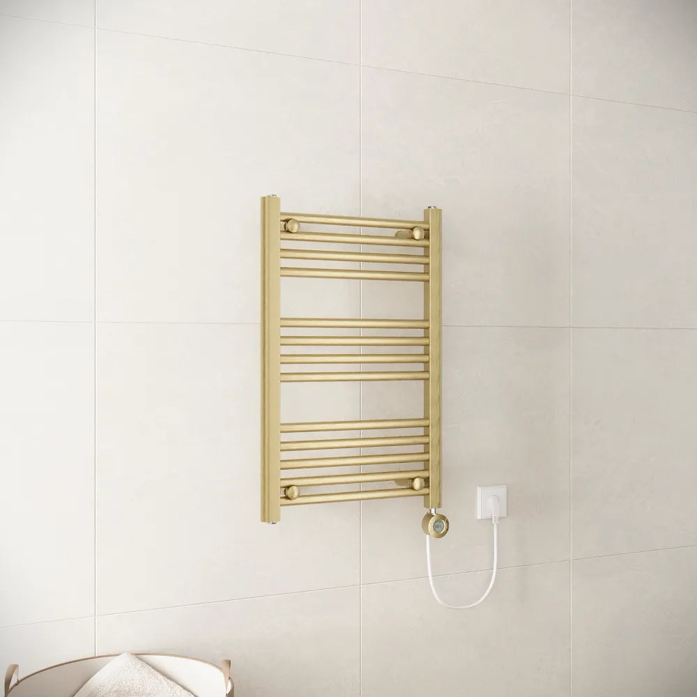 Termoarredo elettrico 700x450 oro spazzolato interasse 400 | Polaris